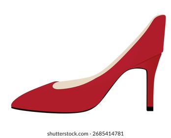 Zapato elegante rojo. Ilustración vectorial	