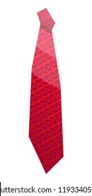 Red elegant tie icon. Isometric of red elegant tie vector icon for web design isolated on white background