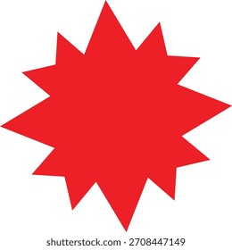 Elemento rojo con estilo icono de símbolo forma de estrella