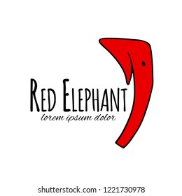 Red elephant design