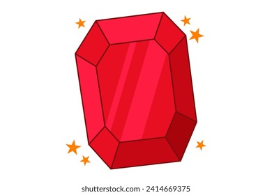 Red Emerald Fortune Sticker Design