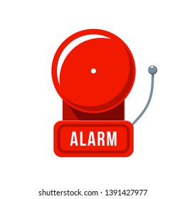 Red emergency Alarm. Isolated Vector Illustration