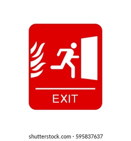 Red Emergency Exit Sign