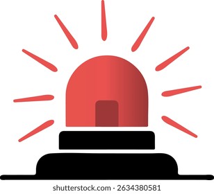 Red Emergency Siren Light Icon
