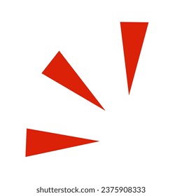 Red emphasis pop. Surprise mark or impact, Vector illustration.