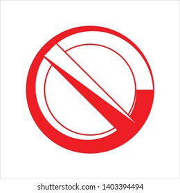 Red Empty Ban Sign, Red Blank Forbidden Sign, No Sign, Not Allowed Blank Sign Vector Art Illustration