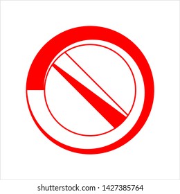 Red Empty Ban Sign, Red Blank Forbidden Sign, No Sign, Not Allowed Blank Sign Vector Art Illustration