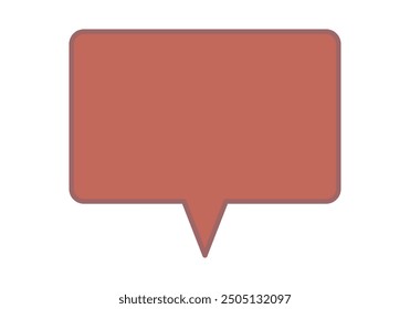 Red empty speech bubble on white background
