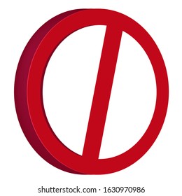 red empty traffic vector sign