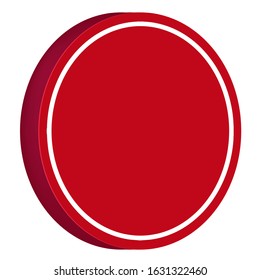 red empty traffic vector sign