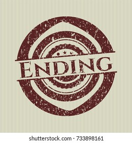 Red Ending rubber grunge seal