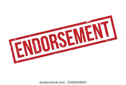 Red Endorsement Rubber Stamp Seal Vector