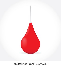 red enema. vector illustration.