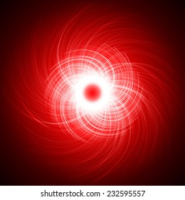 Red energy ring abstract vector.(long lines version)