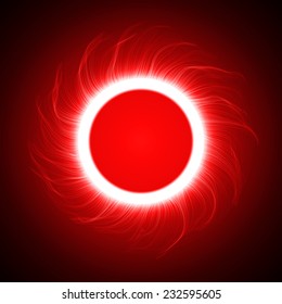 Red energy ring abstract vector.(rotating effect)