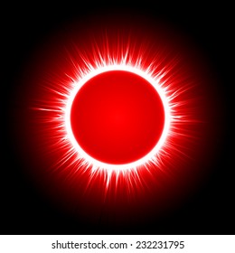 red energy ring abstract.conceptual vector design with free area in center for any object.