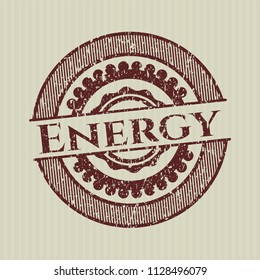 Red Energy rubber grunge texture seal