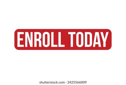Red Enroll Today Rubber Stamp Seal Vector