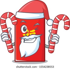 red envelope cartoon in the santa bring candy mascot