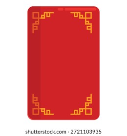 Envelope vermelho decorado com padrão dourado, simbolizando prosperidade e boa fortuna durante as celebrações do Ano Novo chinês