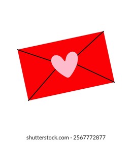 Red envelope with heart symbol is perfect for expressing love and affection on special occasions