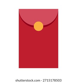 Ícone de envelope vermelho para a celebração do Ano Novo Lunar e Ano Novo Chinês. Conceito de sorte, prosperidade, riqueza, dinheiro de doação e celebração festiva para o uso do design moderno