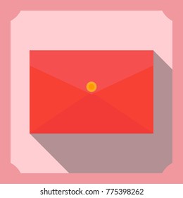 Red envelope icon vector