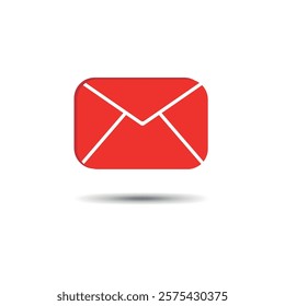 red envelope mail icon for communication and email design projects