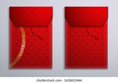 Red envelope packet set for new year