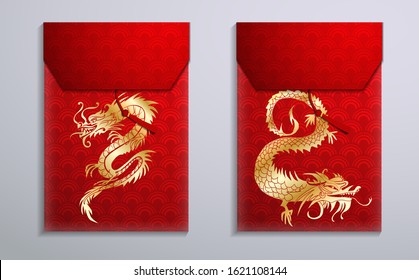 Red envelope packet set for new year