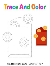 Hoja de cálculo de seguimiento de sobre rojo para niños