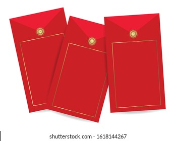 Red Envelope Vector For the Chinese New Year festival, Vector illustration, EPS10.