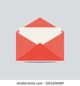 Red Envelope and white paper flat vector