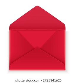 Sobres rojos con corazones de estilo de dibujos animados 3D. Los sobres están abiertos y cerrados, con corazones que salen o flotan alrededor. Perfecto para el día de San Valentín, mensajes de amor