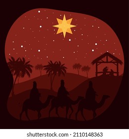 red epiphany scene with kings