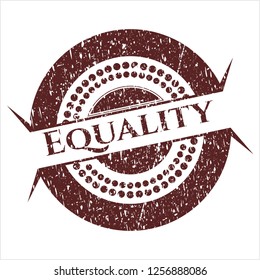 Red Equality grunge stamp