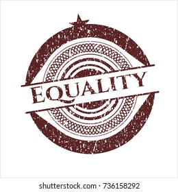 Red Equality grunge stamp