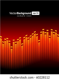 Red equalizer vector background