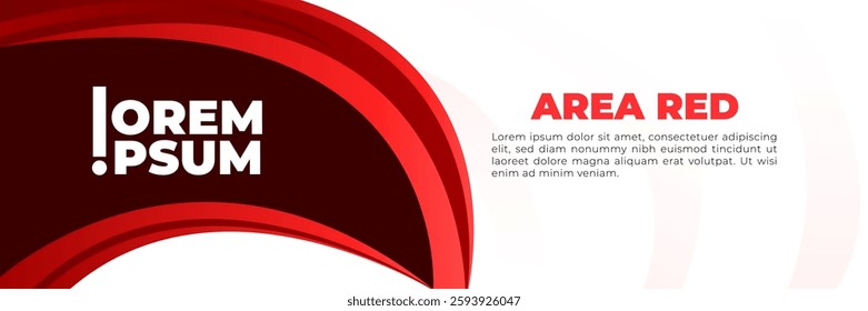 red era banner background template, red color landscape design