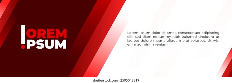 red era banner background template, red color landscape design