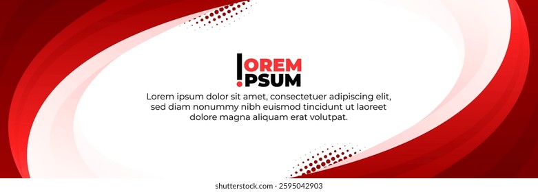 red era banner background template, red color landscape design