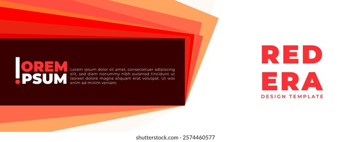 Red Era design template, Vector abstract design banner web template