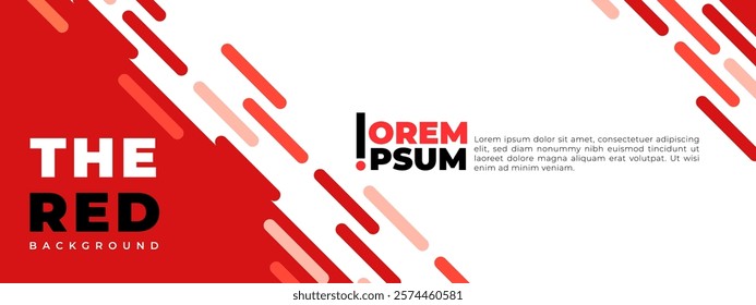 Red Era design template, Vector abstract design banner web template