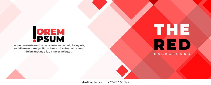 Red Era design template, Vector abstract design banner web template