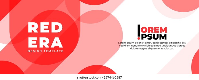 Red Era design template, Vector abstract design banner web template