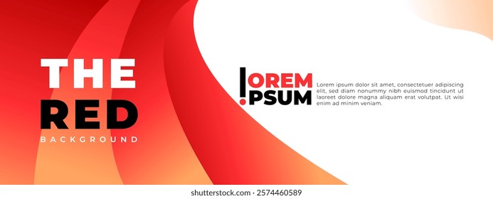 Red Era design template, Vector abstract design banner web template