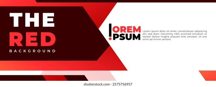 Red Era design template, Vector abstract design banner web template