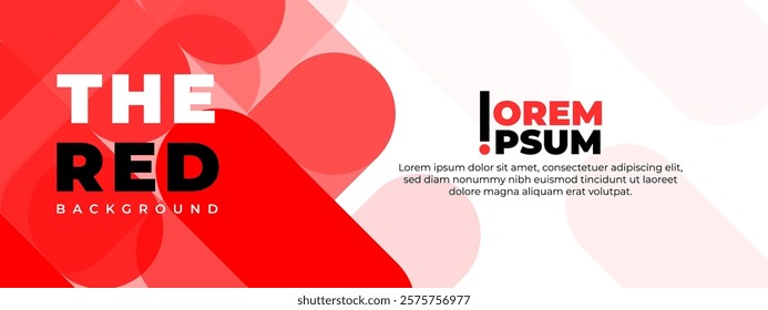 Red Era design template, Vector abstract design banner web template