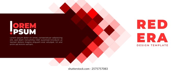 Red Era design template, Vector abstract design banner web template