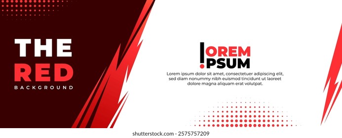 Red Era design template, Vector abstract design banner web template